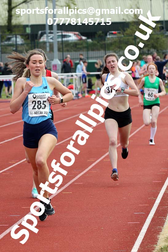 1500 metres, 2021 NECAA Middlesbrough Open Meting, Sunday, May 9th. Photo: David T. Hewitson/Sports for All Pics